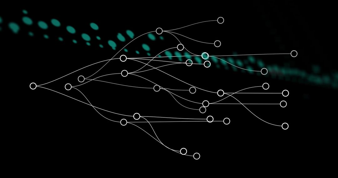 Abstract Digital Connections Representing Financial Networks