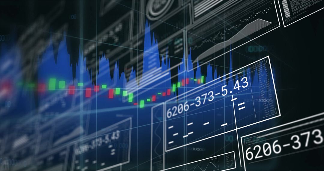 Dynamic Trading Dashboard with Candlestick and Area Graphs