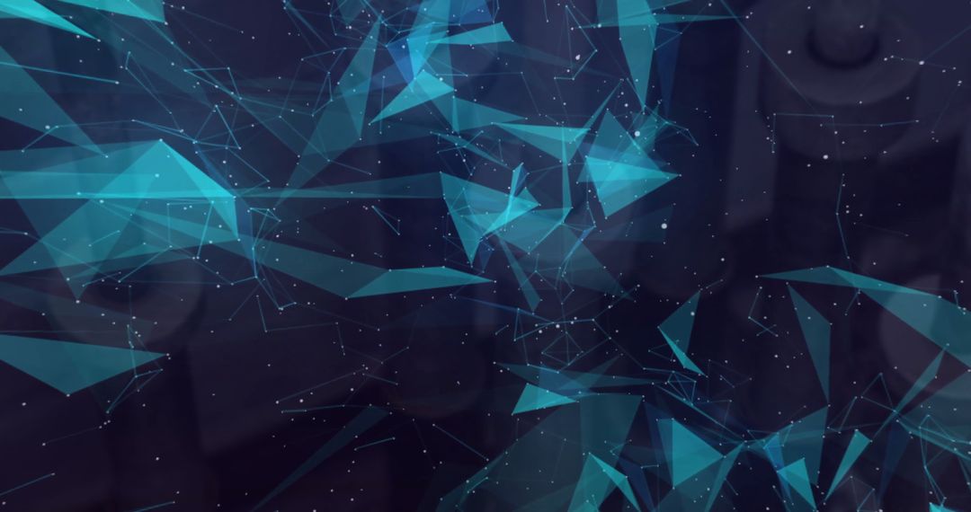 Futuristic Geometric Network with Floating Polygons