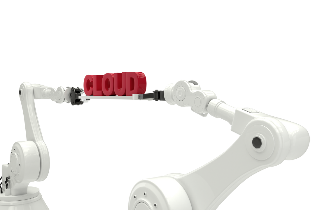 Transparent Robotic Arms Handling Cloud Technology Concept - Download Free Stock Images Pikwizard.com