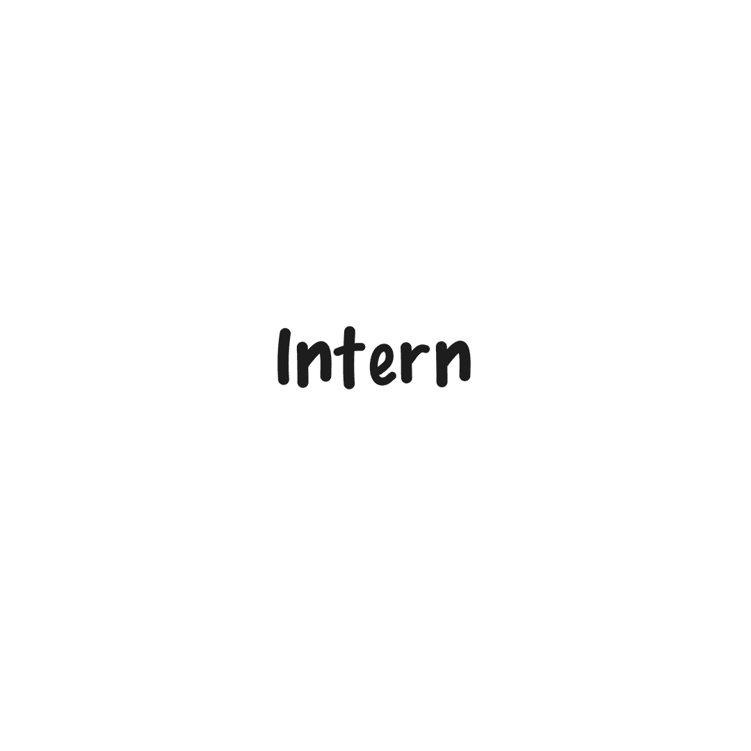 Intern Text Illustration on Transparent Background for Communication