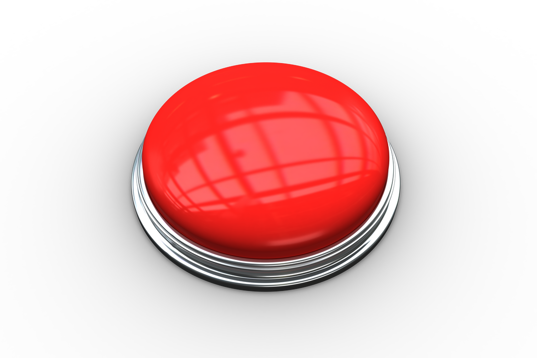 Red Shiny Buzzing Button on Transparent Background for Warning and Alerts - Download Free Stock Images Pikwizard.com