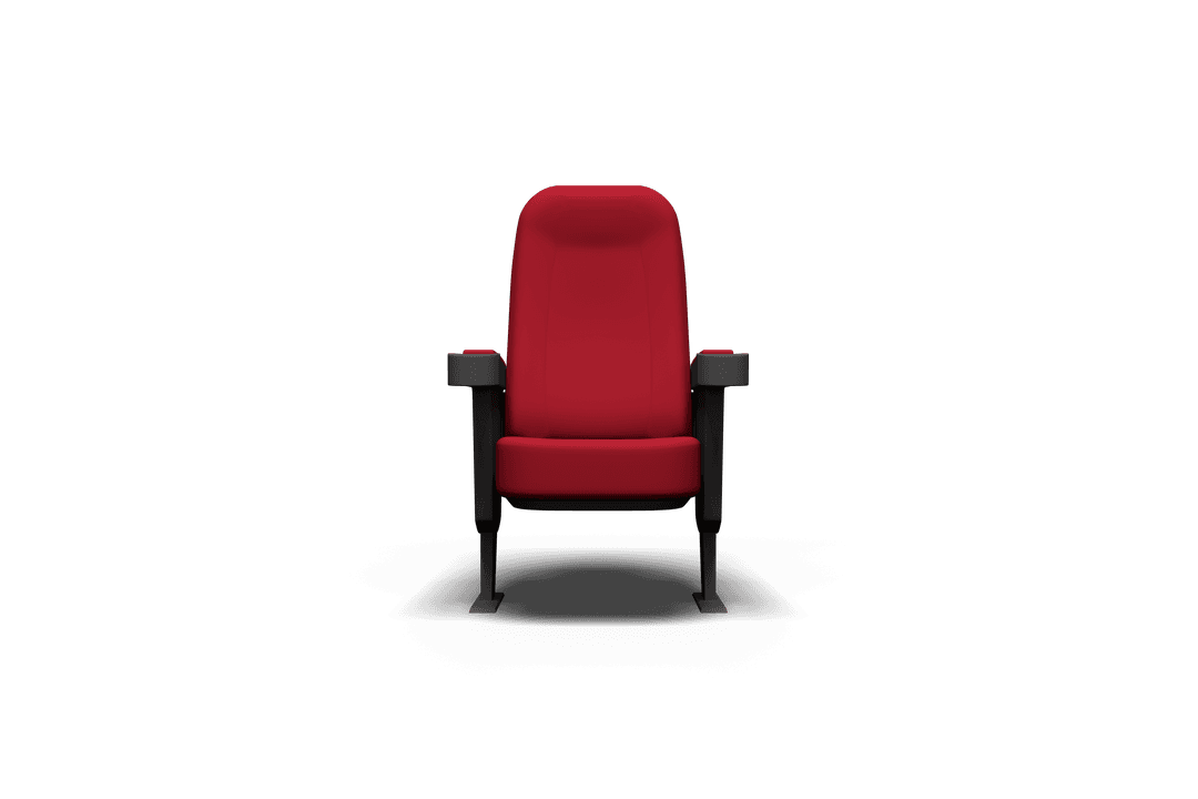 Cinema Seat Illustration on Transparent Background