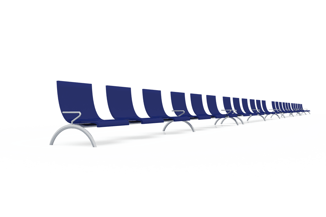 Transparent Waiting Room Seats Formation