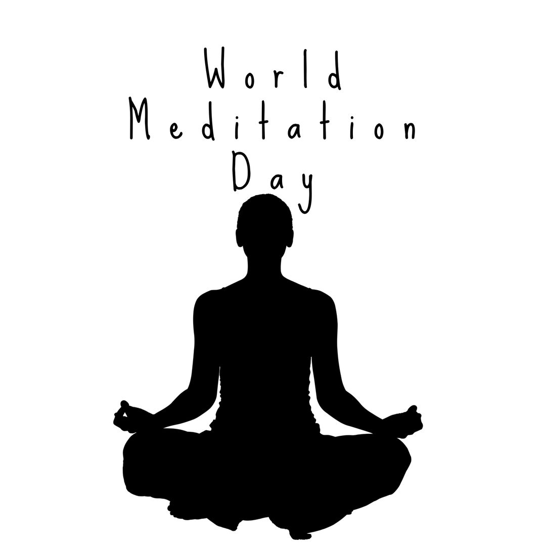 Silhouette in Meditation for World Meditation Day