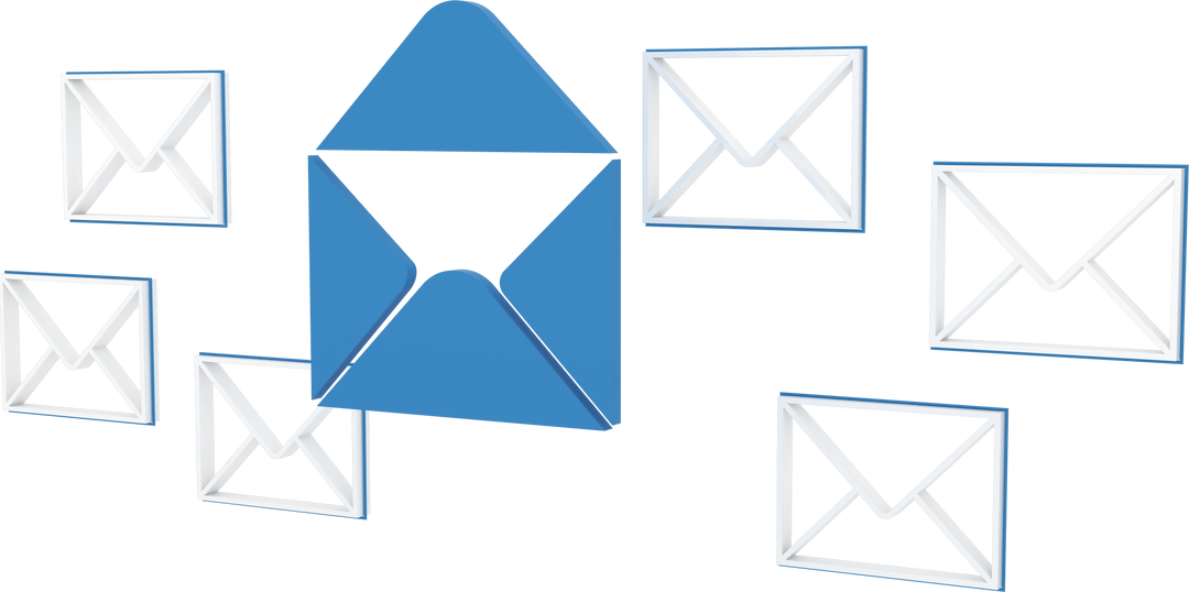 Transparent Message Icons with Blue Open Envelope Design - Download Free Stock Images Pikwizard.com