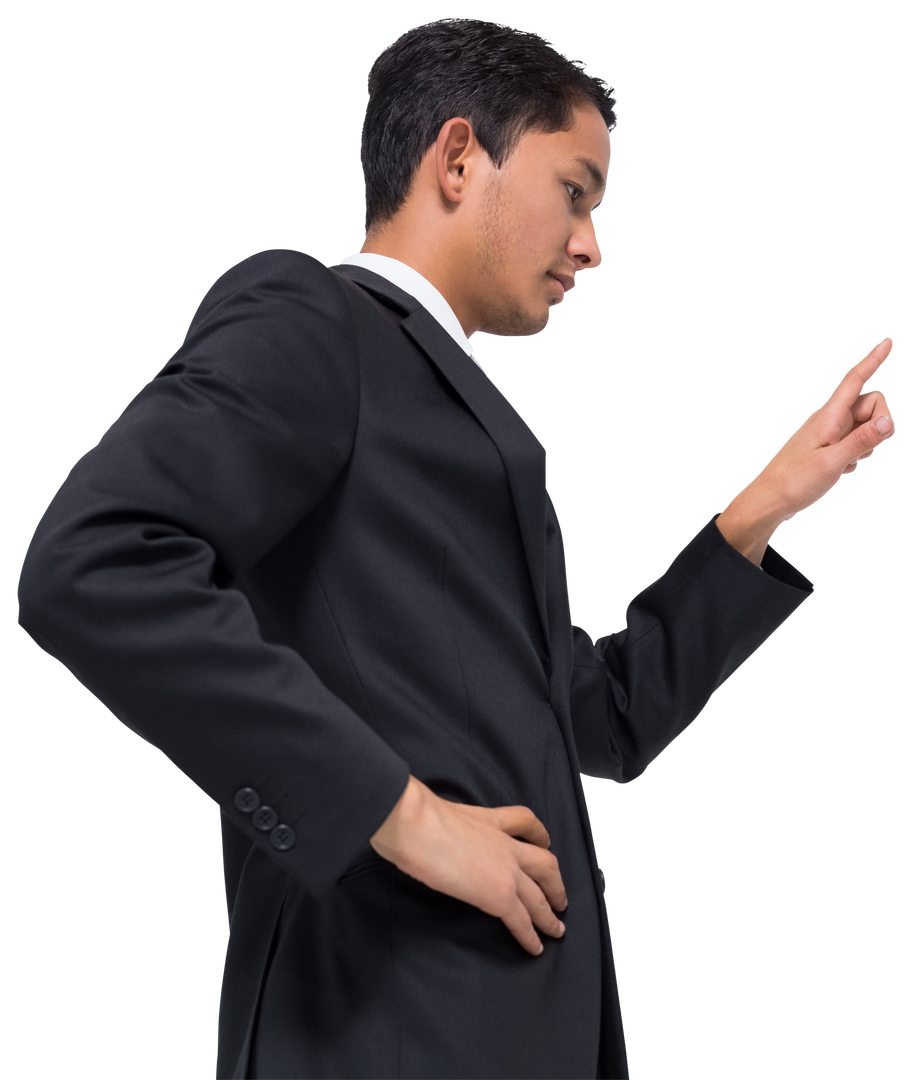 Confident Businessman on Transparent Background Giving Instructions - Download Free Stock Images Pikwizard.com