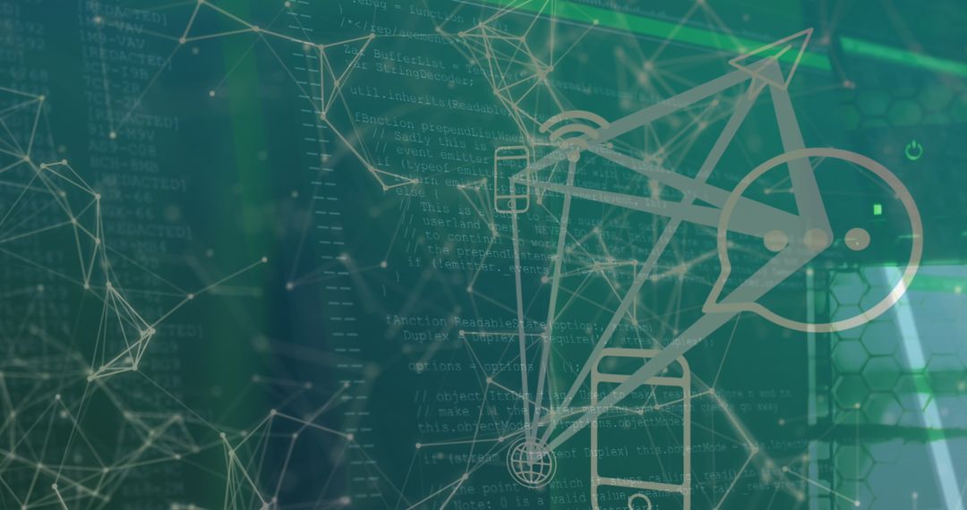 Digital Interface with Smartphone and Gauge Icon Visualization