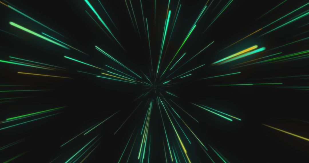 Digital Light Trails on Dark Background