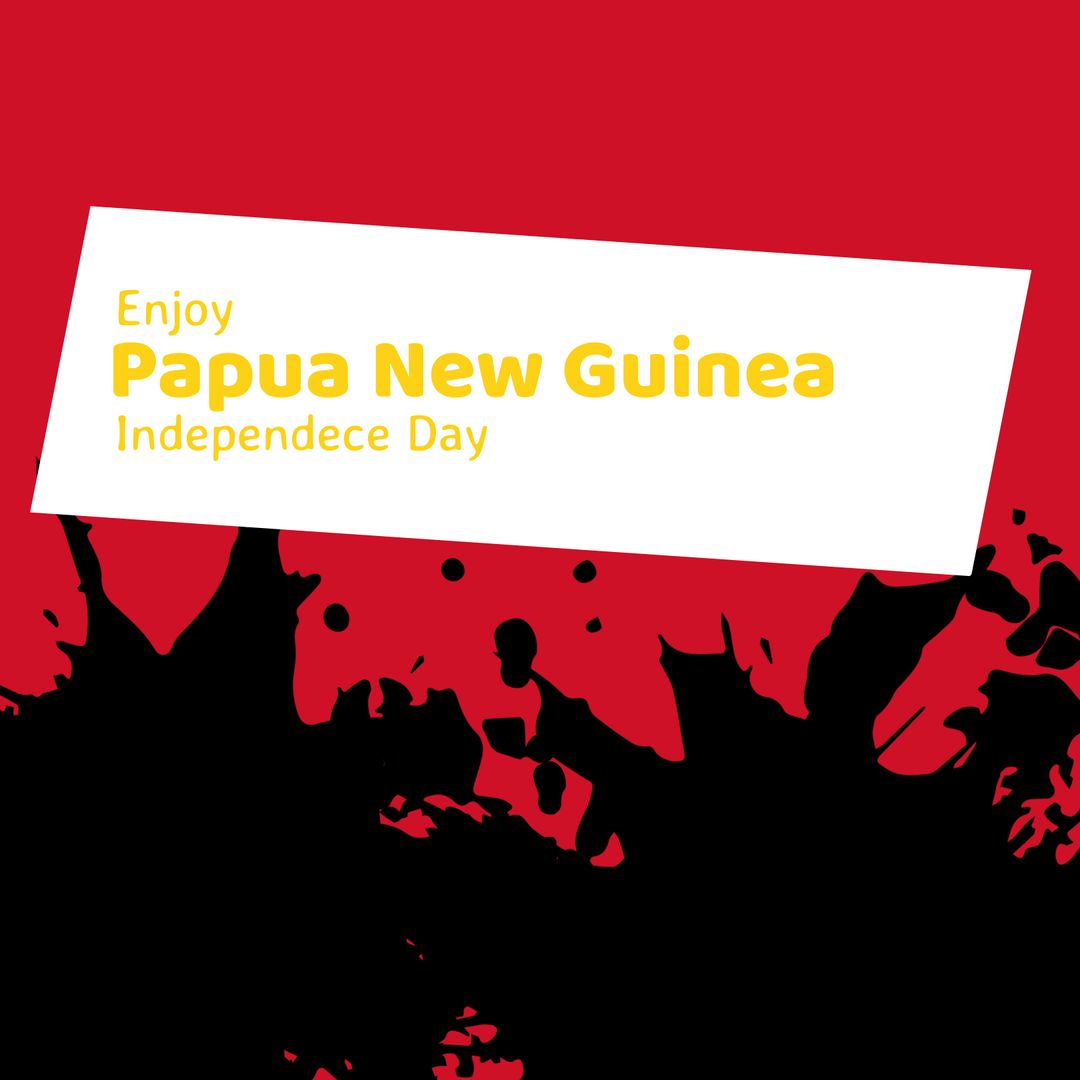 Papua New Guinea Independence Day Celebration Graphic - Download Free Stock Templates Pikwizard.com