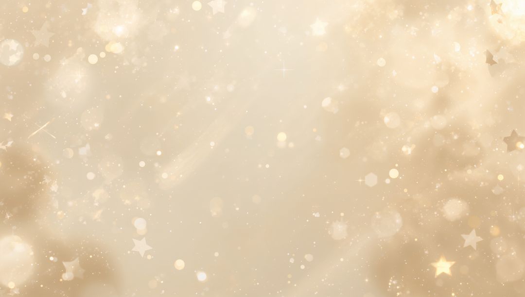 Glowing Golden Bokeh with Sparkling Stars and Soft Light Rays for Festive Designs