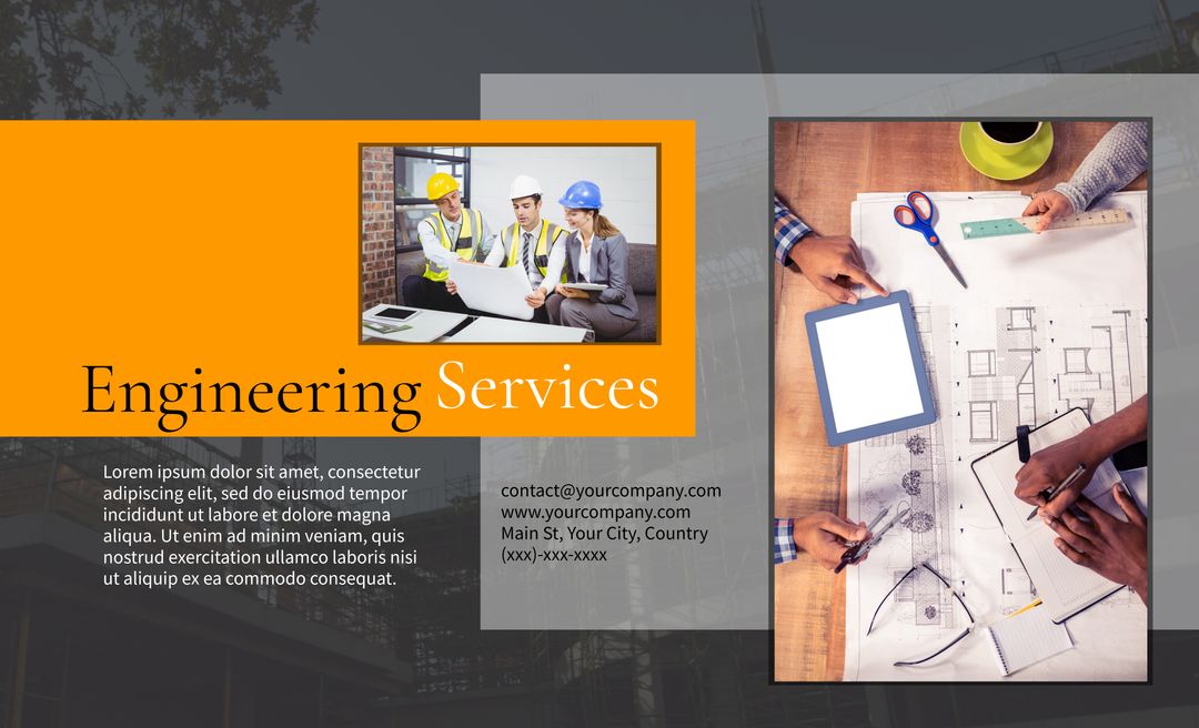 Engineering Services Teamwork Concept for Business Marketing