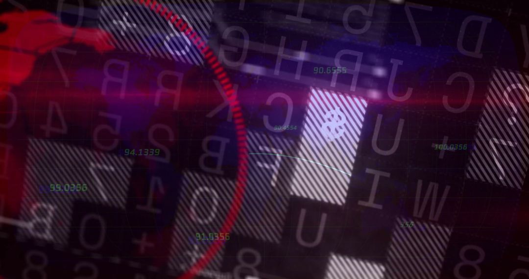 Futuristic Digital Data Visualization Interface Display