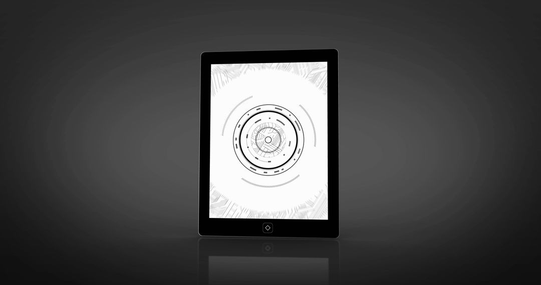 Digital Tablet with Futuristic Interface on Dark Background - Free Images, Stock Photos and Pictures on Pikwizard.com