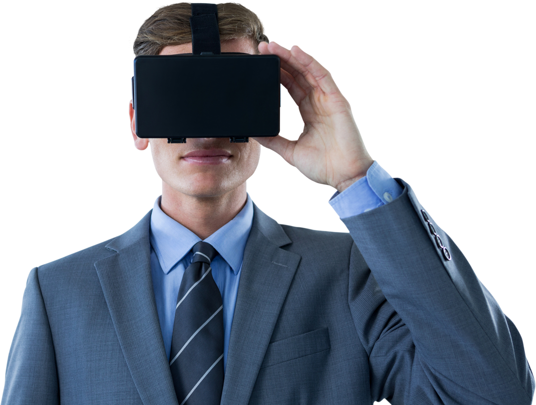 Transparent Businessman Experiencing Virtual Reality Innovation - Download Free Stock Images Pikwizard.com