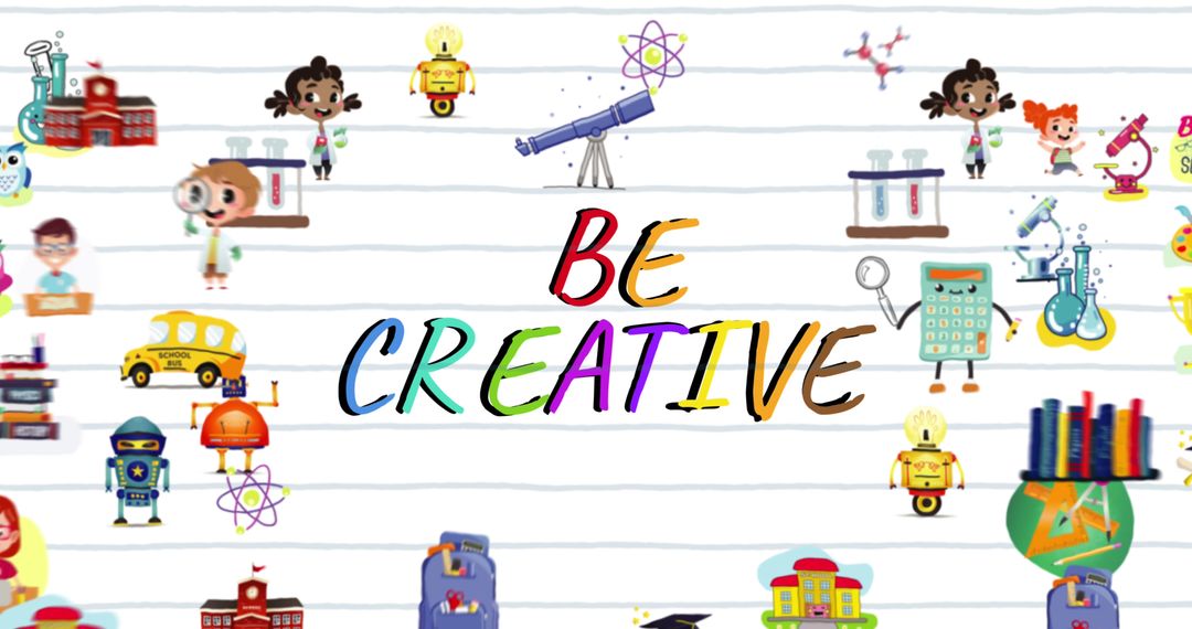 Be Creative with Inspirational Icons Illustrating Hobbies and Learning