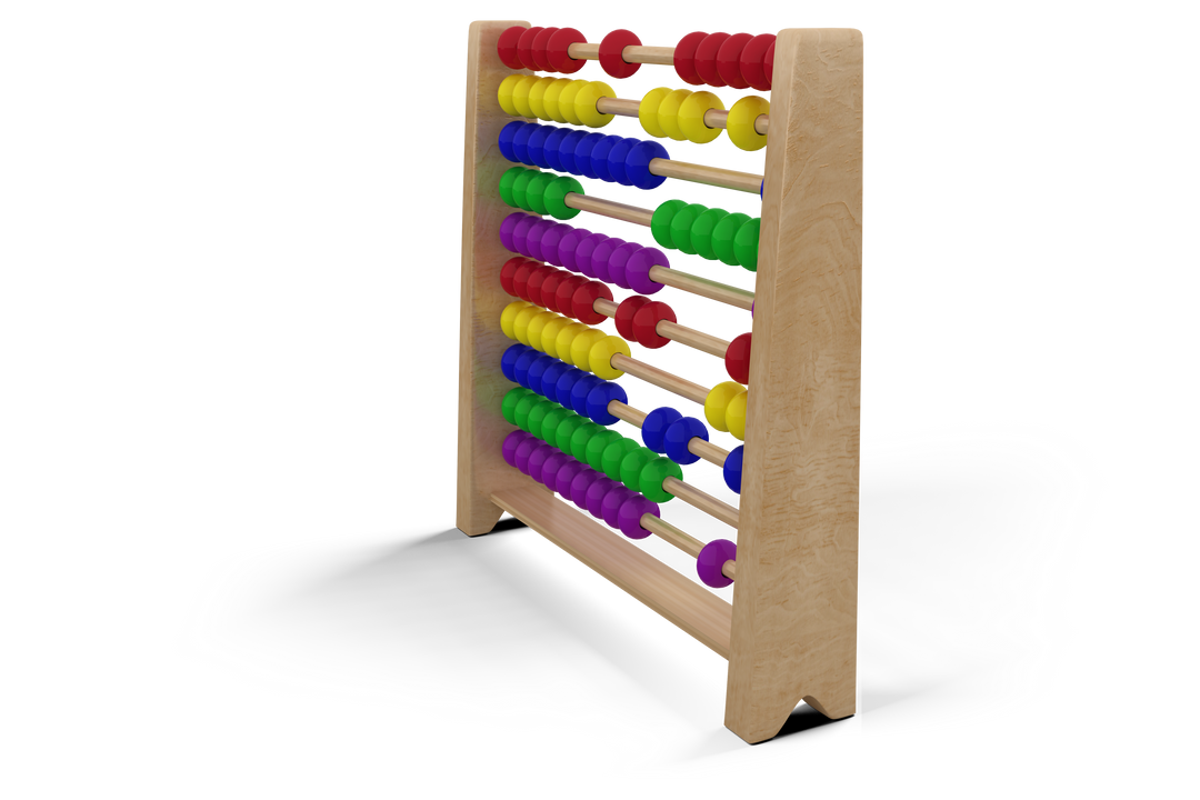 Transparent Background 3D Abacus with Colored Beads - Download Free Stock Images Pikwizard.com