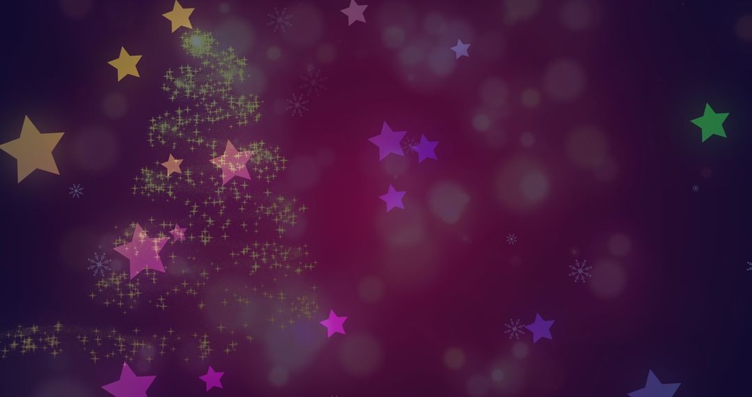 Magical Christmas Tree with Falling Stars