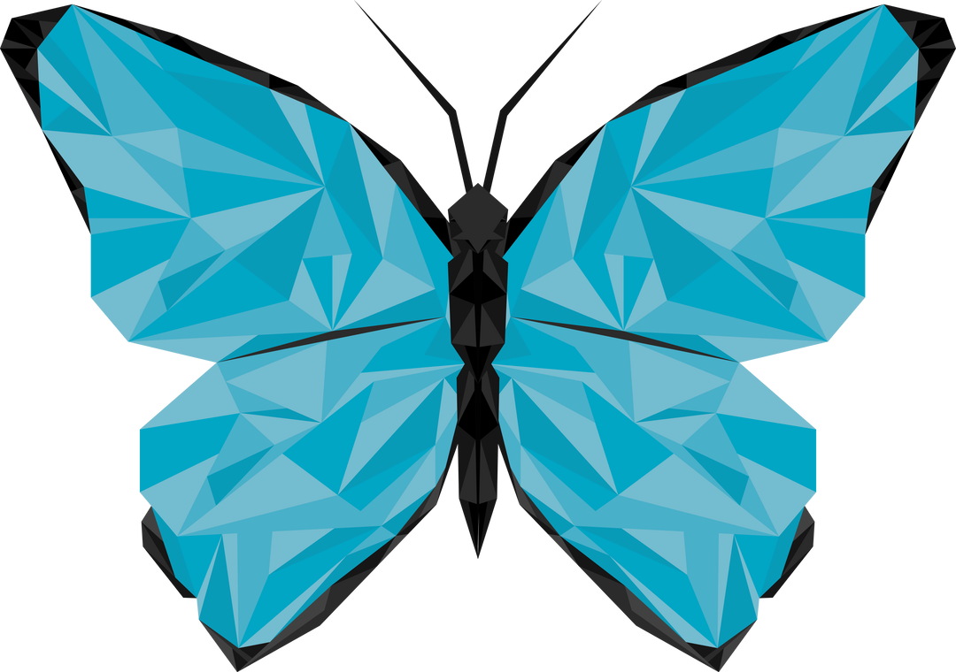 Digital Blue Butterfly Illustration on Transparent Background - Download Free Stock Images Pikwizard.com