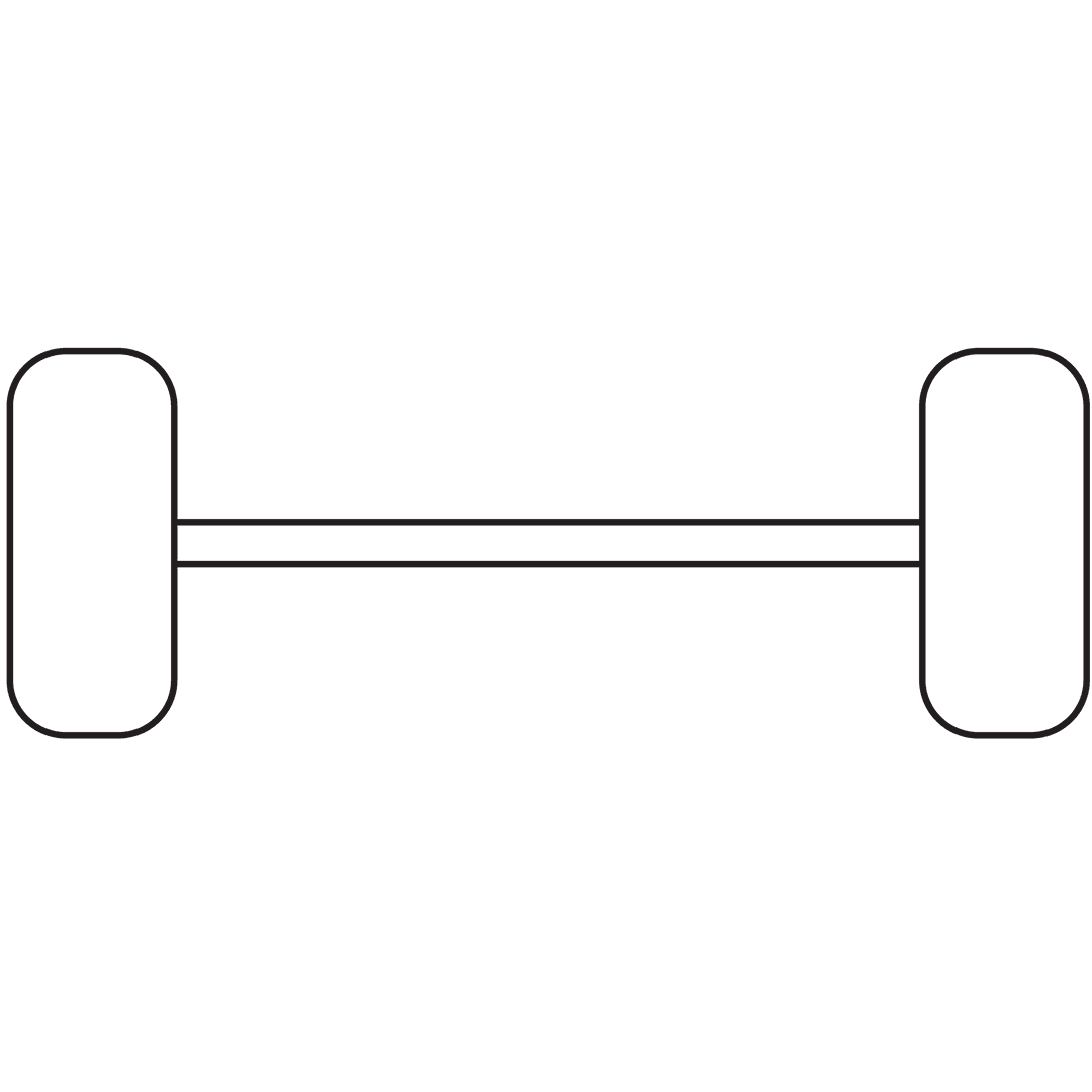 Minimalist Weight Bar Icon on Transparent Background