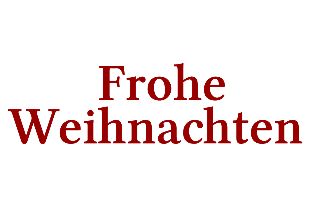 Frohe Weihnachten Text on Transparent Background for Holiday Designs
