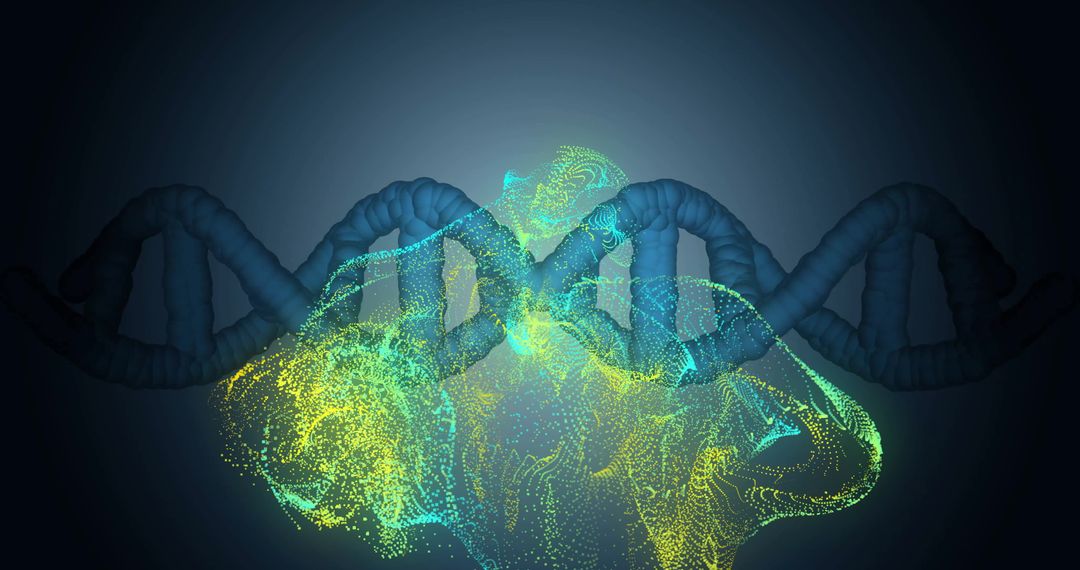 Digital DNA Helix with Data Visualization