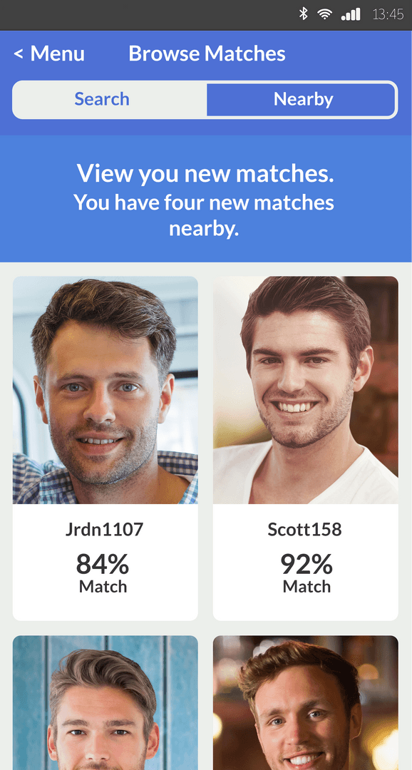User Interface Mobile Page Card on Transparent Background