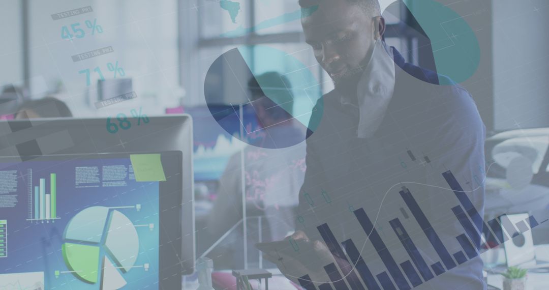 Businessman Analyzing Financial Data During Pandemic