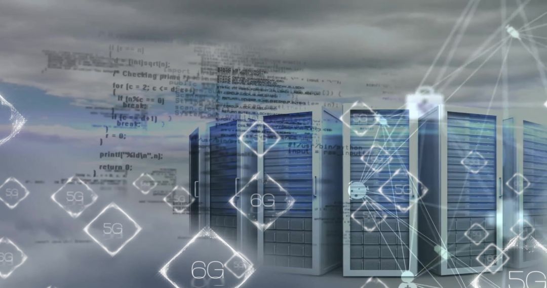 Futuristic 6G Network with Data Servers and Digital Cloud Technology