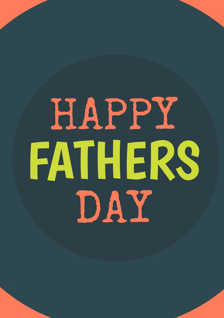 Happy Father's Day Greeting Card with Bold Typography - Download Free Stock Templates Pikwizard.com
