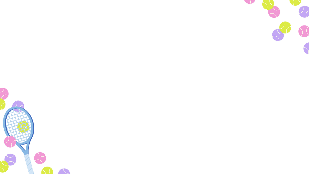 Minimalist Tennis Racket and Pastel Balls Transparent Design