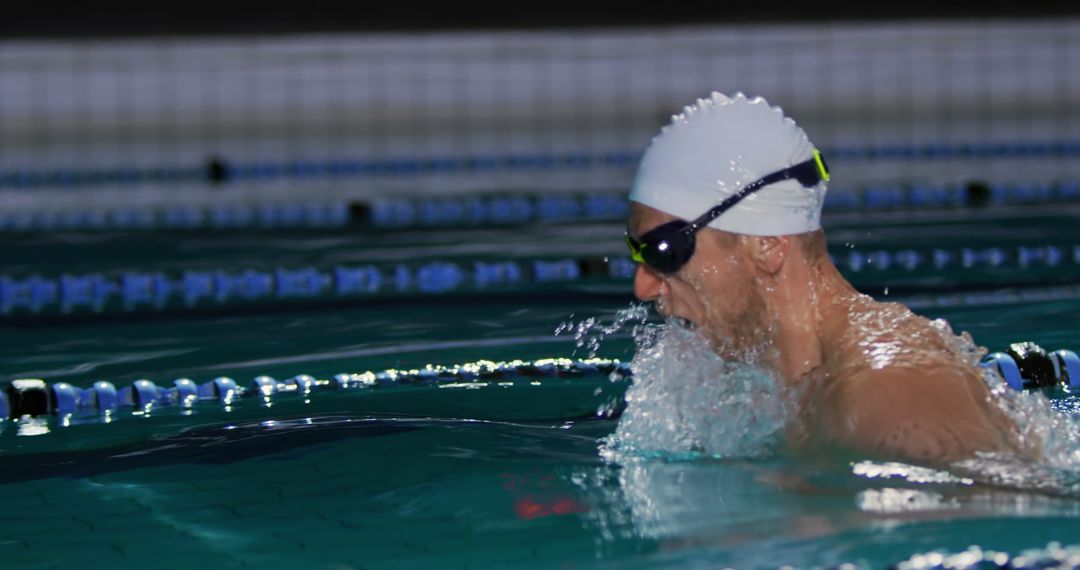 Professional Swimmer Training in Indoor Pool - Free Images, Stock Photos and Pictures on Pikwizard.com