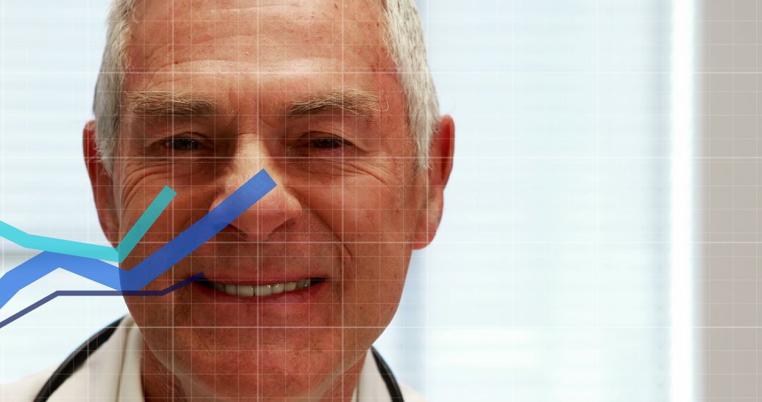 Caucasian Doctor Analyzing Healthcare Data Insights