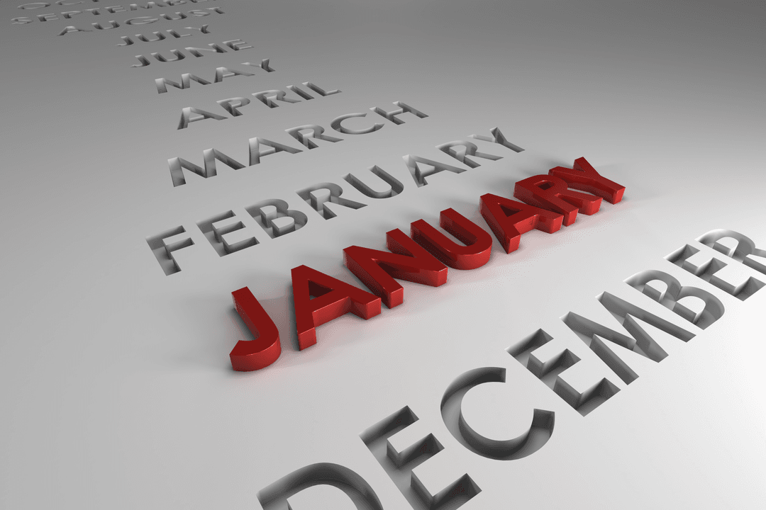 Red January Text on Transparent Background Illustrating Monthly Sequence - Download Free Stock Images Pikwizard.com