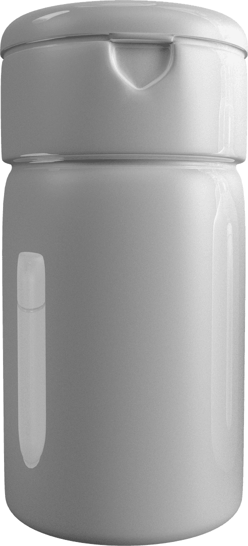 Transparent Metal Container Close-Up Design