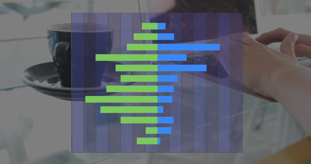 Network Graph Overlay on Laptop Usage Depicting Digital Connections