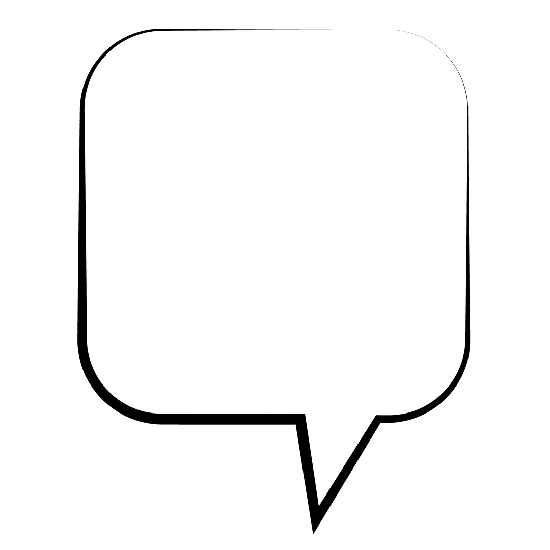 Speech Bubble Icon with Transparent Background