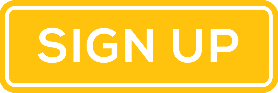 Yellow Sign Up Banner on Transparent Background