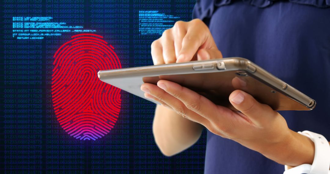 Using Tablet with Digital Fingerprint Technology Interface