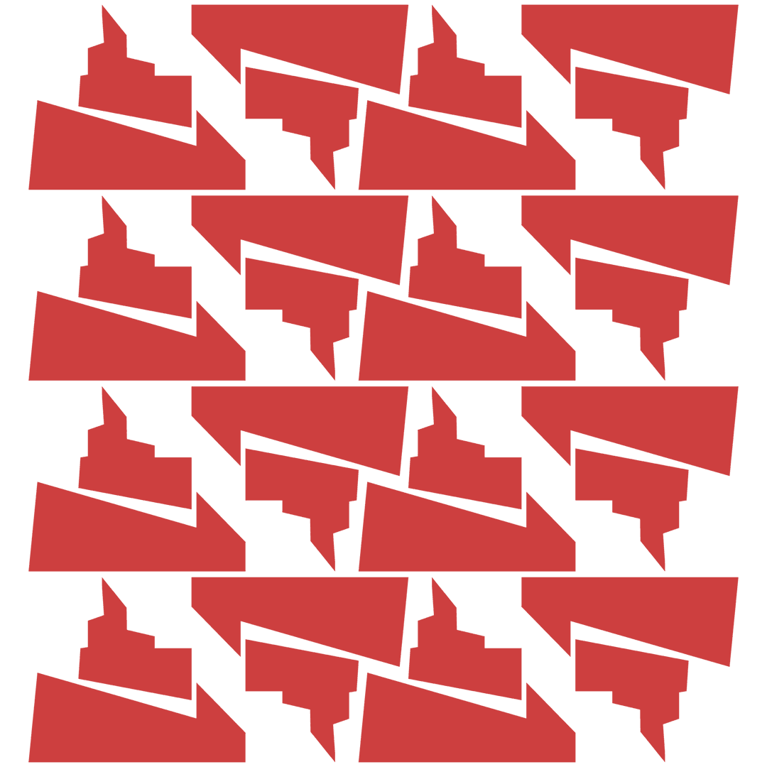 Geometric Red Pattern on Transparent Background Vector Illustration