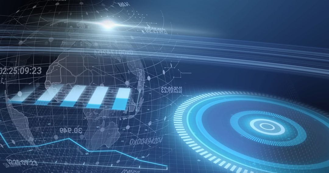 Global Data Processing and Analytics Concept