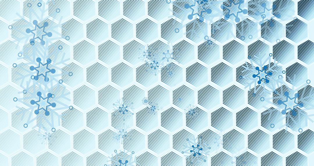 Abstract Winter Hexagonal Pattern and Snowflake Design - Free Images, Stock Photos and Pictures on Pikwizard.com