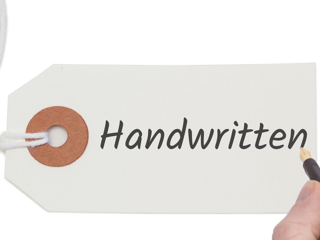 Handwritten Gift Tag with Marker Creating Custom Labels - Download Free Stock Templates Pikwizard.com