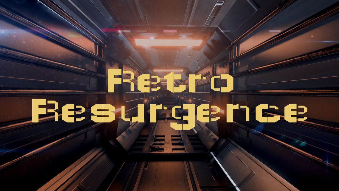 Futuristic Corridor with Retro Sci-Fi Design - Download Free Stock Templates Pikwizard.com