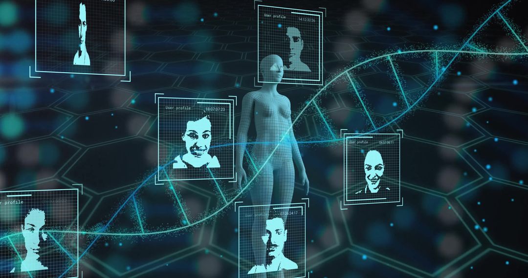 Futuristic Biometrics DNA and Facial Recognition Technology - Download ...