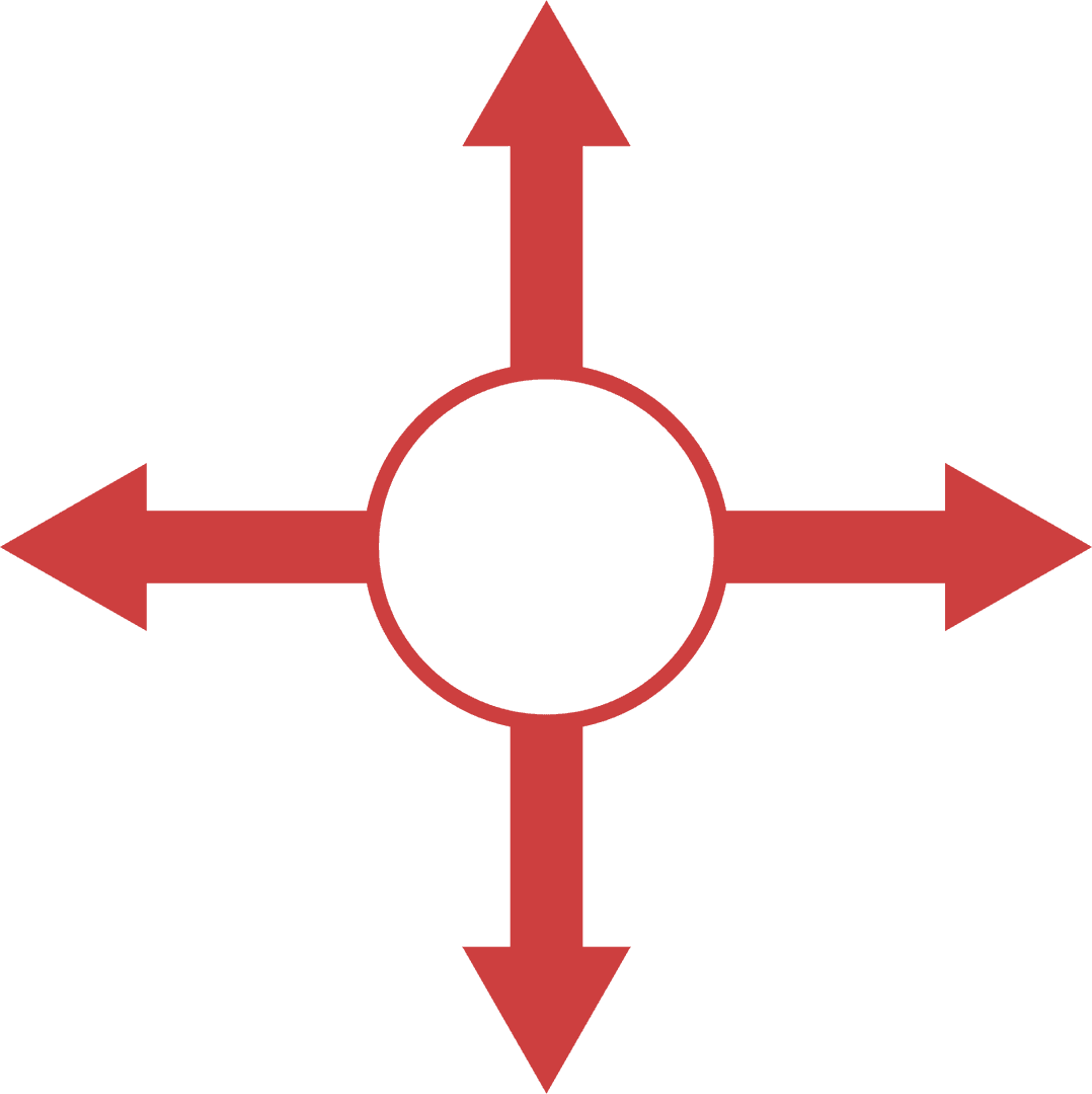 Red Arrows with Central Circle on Transparent Background - Download Free Stock Images Pikwizard.com