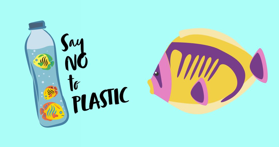 Say No to Plastic with Fish and Bottle Art