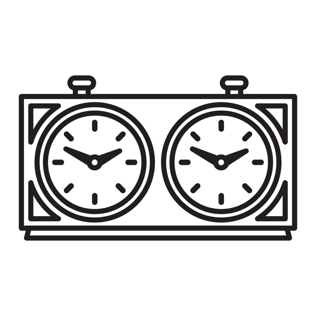 Transparent Chess Clock Illustration: Timeless Game Icon