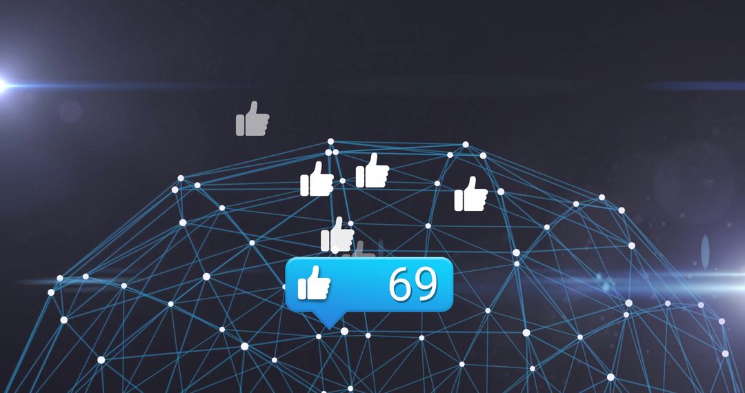 Social Media Interaction and Data Processing Concept