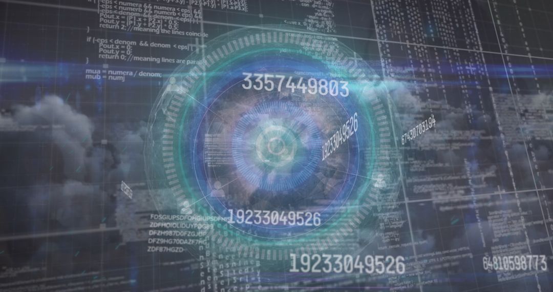 Dynamic Digital Composite of Futuristic Global Data Interface